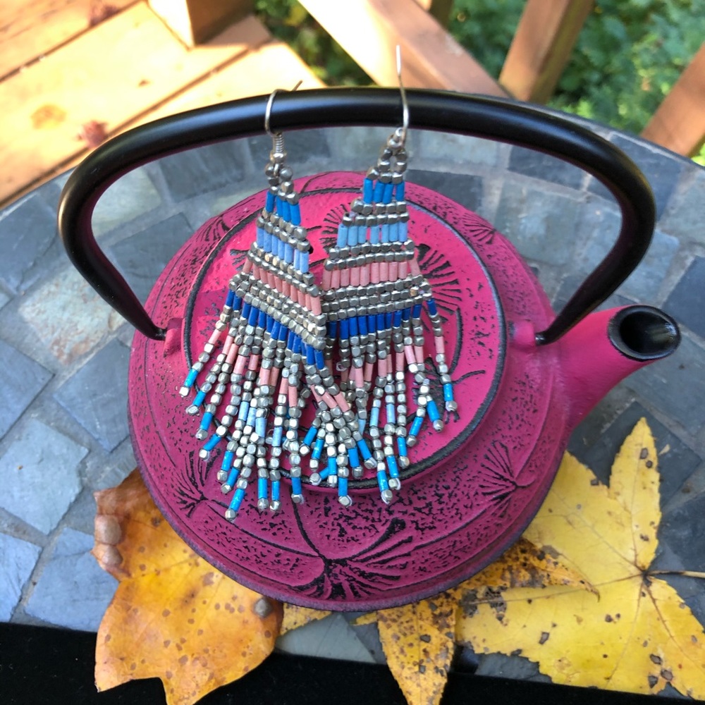 Southwestern style beaded earrings.